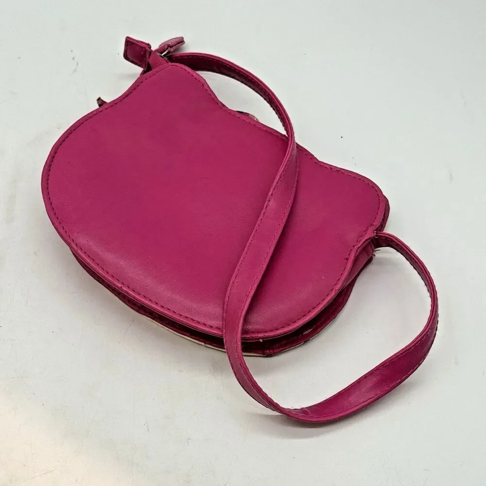 Sanrio Hello Kitty Girl's Shoulder Bag Hot Pink Zip Top 2 Interior Pockets Cute!
